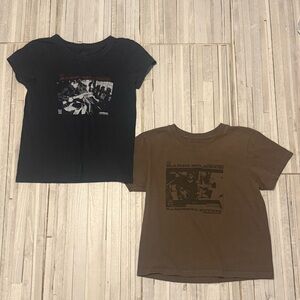 Brandy Melville Black and Brown Kids Tees